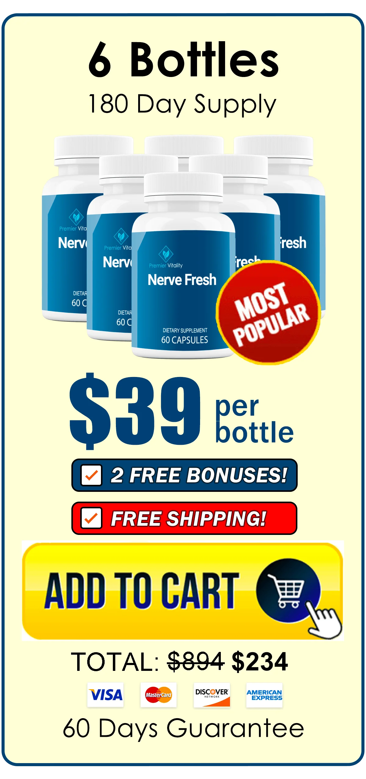 Nerve Fresh™ 6 bottles pricing